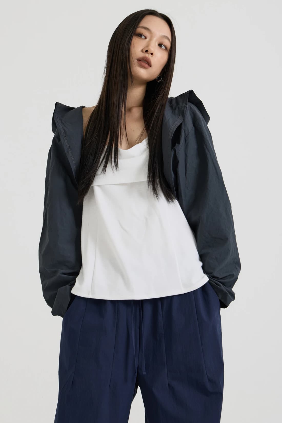 フード ボレロ - Charcoal