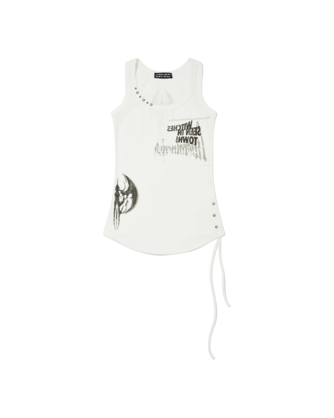 BLAVKNESS 'NEWS' SLEEVELESS_WHITE