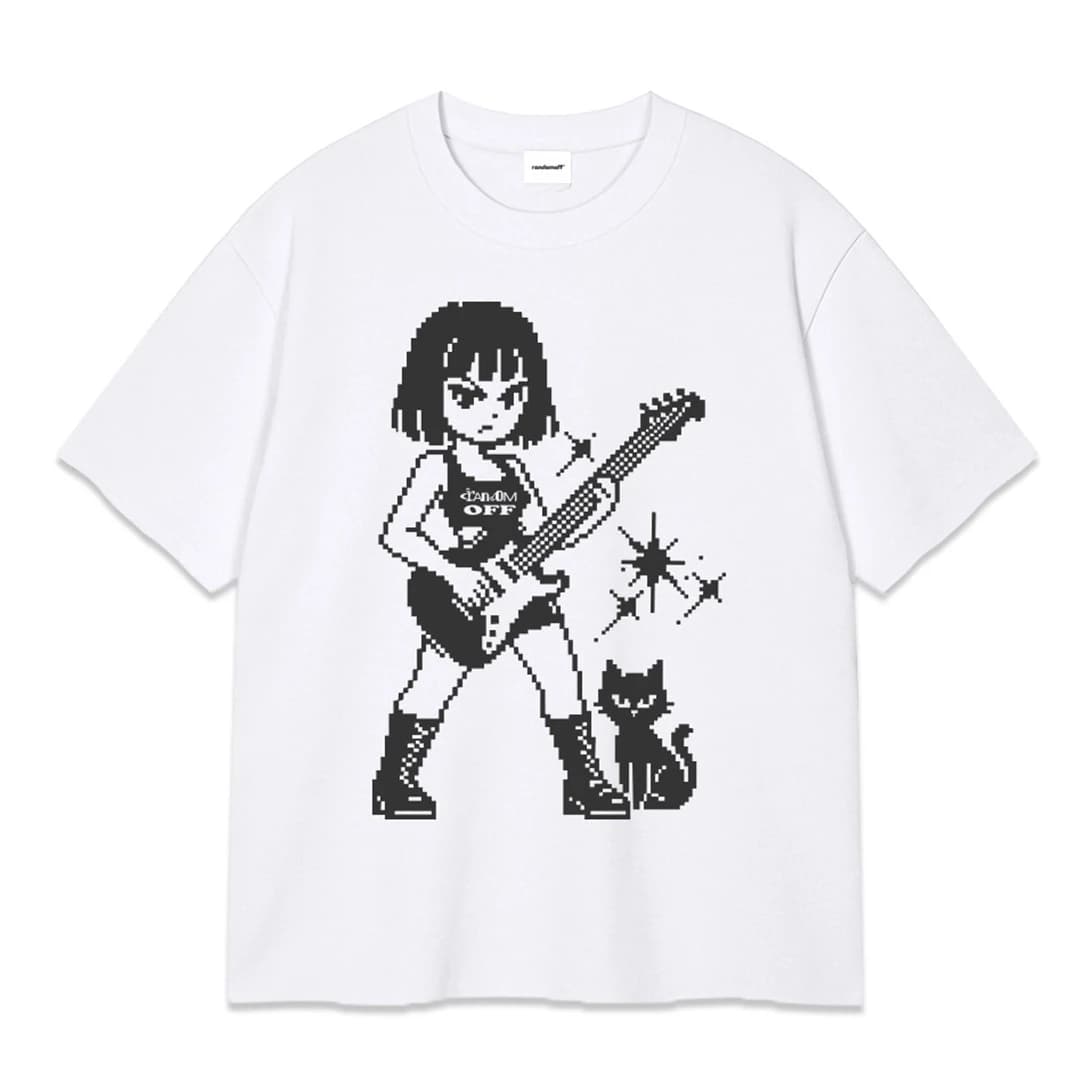 PIXEL GUITAR KID OVER FIT T-SHIRT (3color)