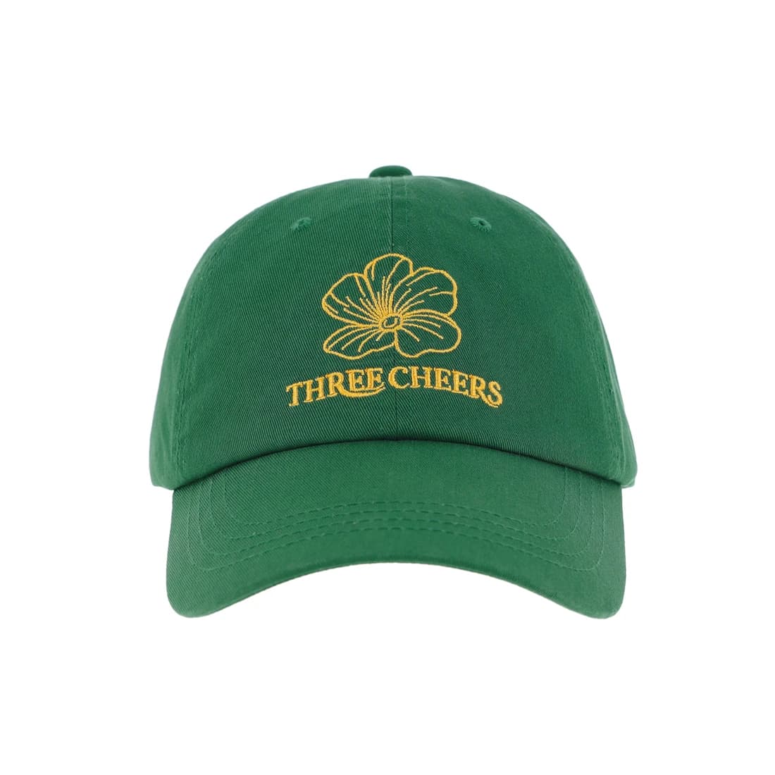 THREECHEERS FLOWER LOGO BALLCAP GREEN