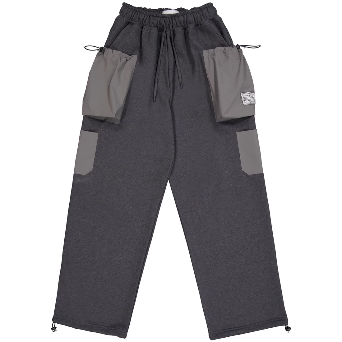 [UPDRAFT] PATCH POCKET COTTON WOMAN SWEAT PANTS GRAY