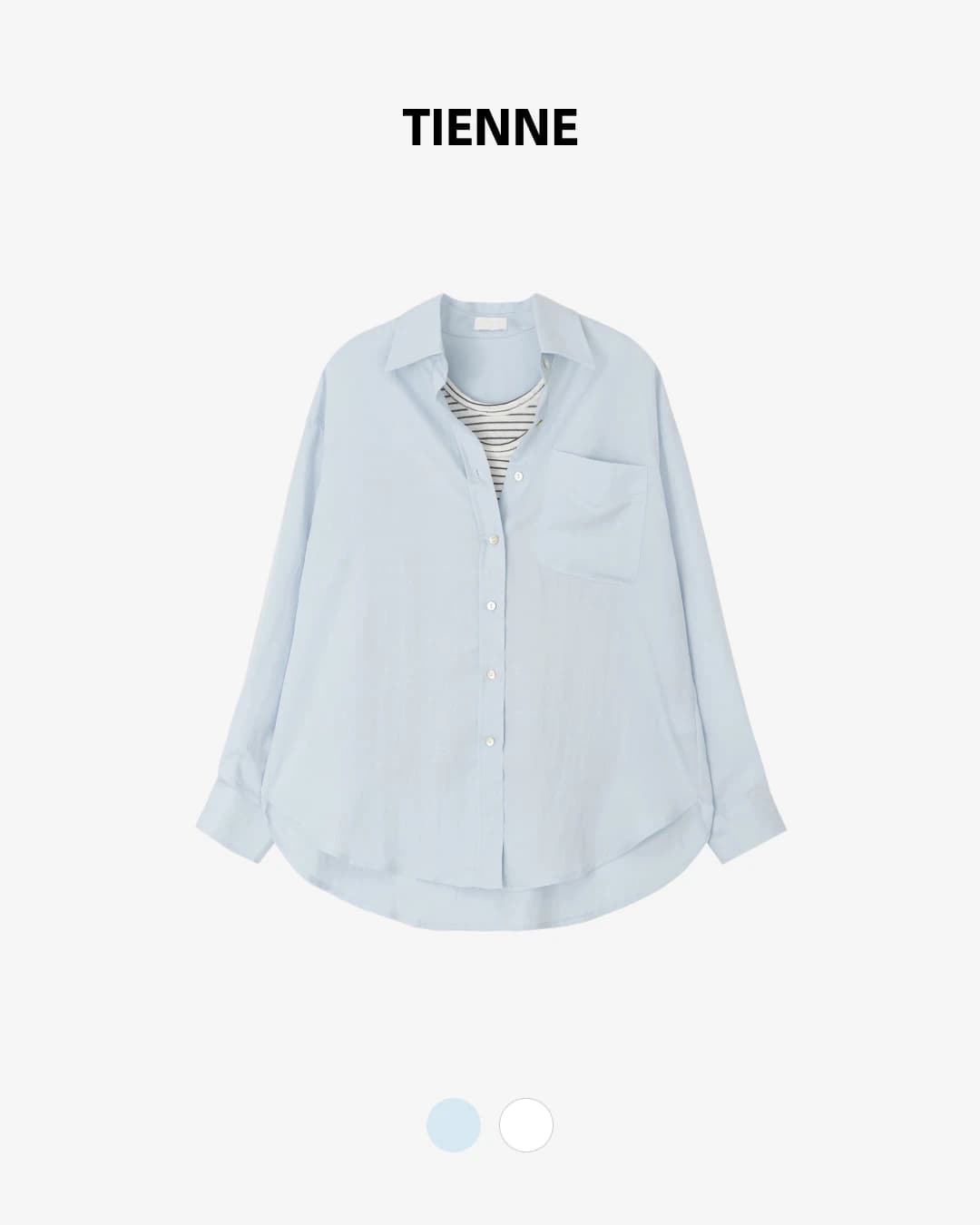 Serena Shirt (+set stripe tank top) - 2Color