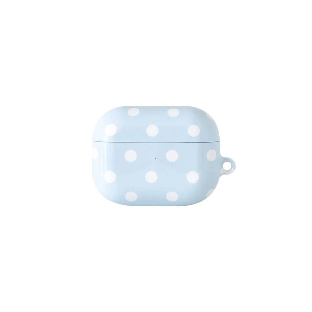 Dot Pattern AirPods Case - Pale Blue