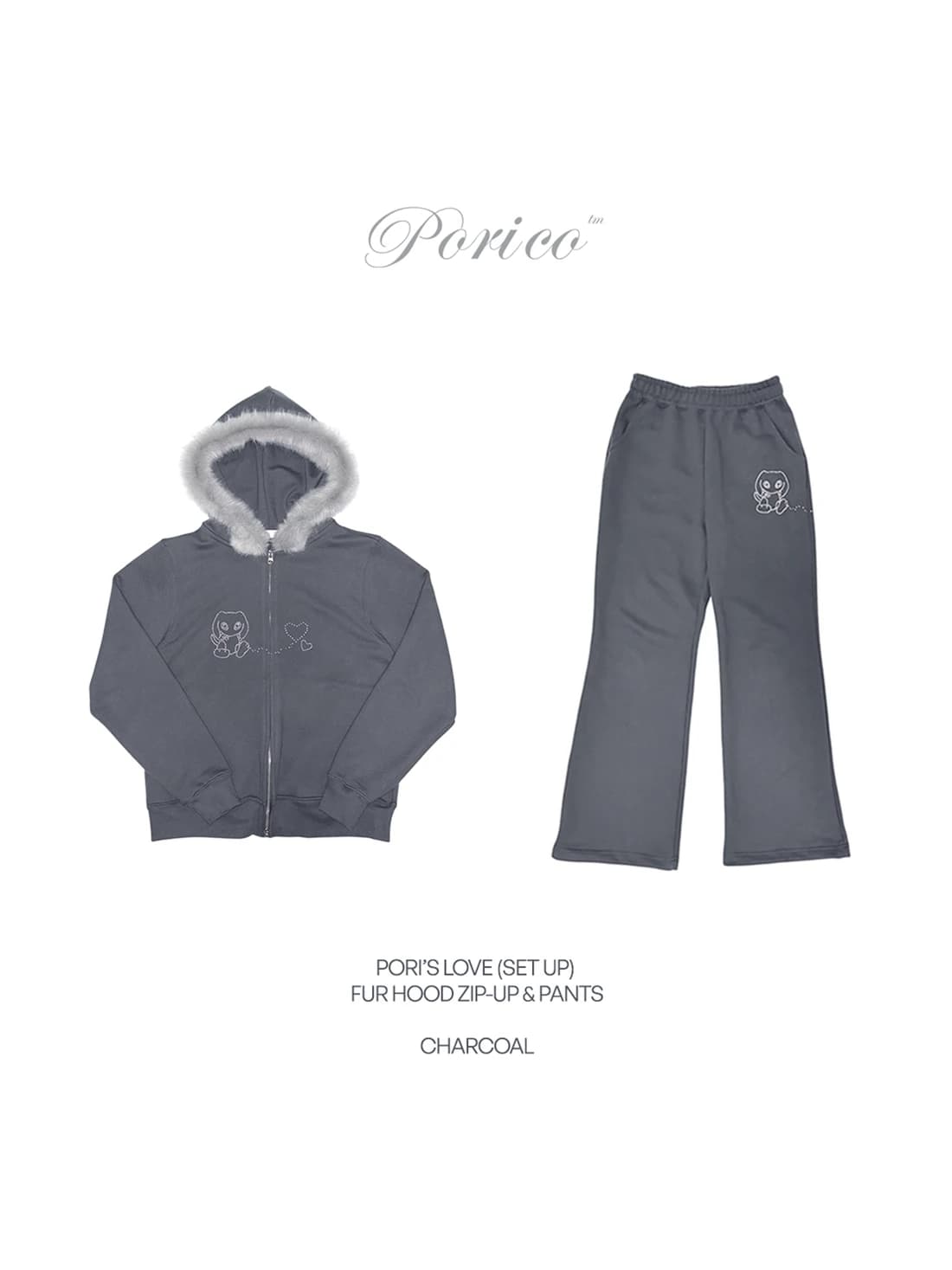 PORI’S LOVE (SET UP) PANTS - CHARCOAL