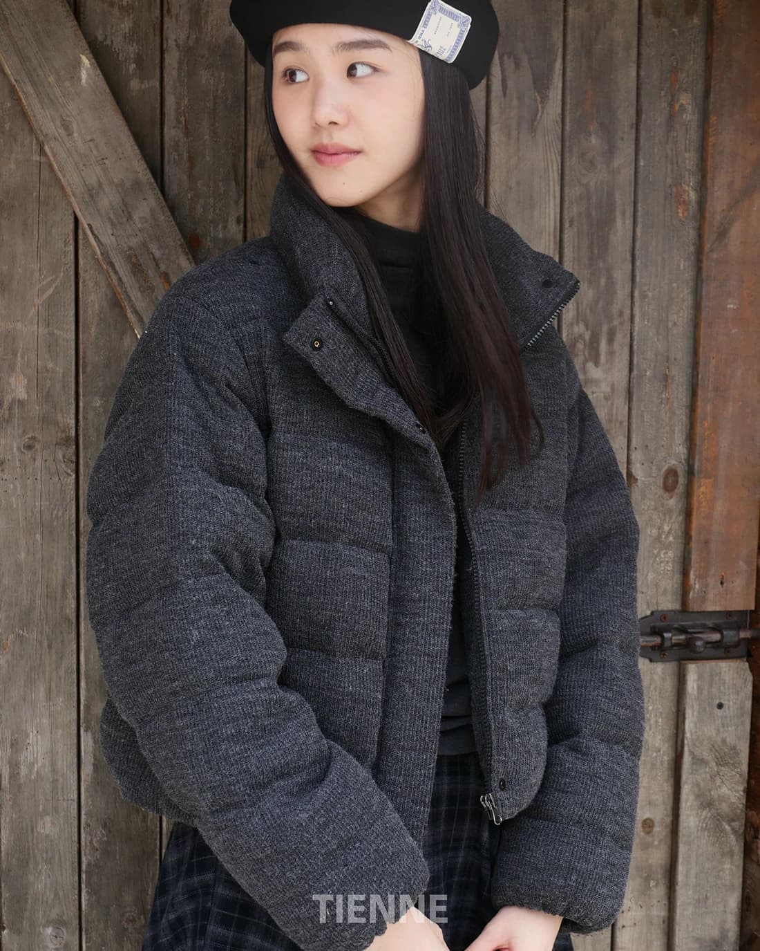 Cloud Corduroy Duck Down Jumper - Charcoal Gray