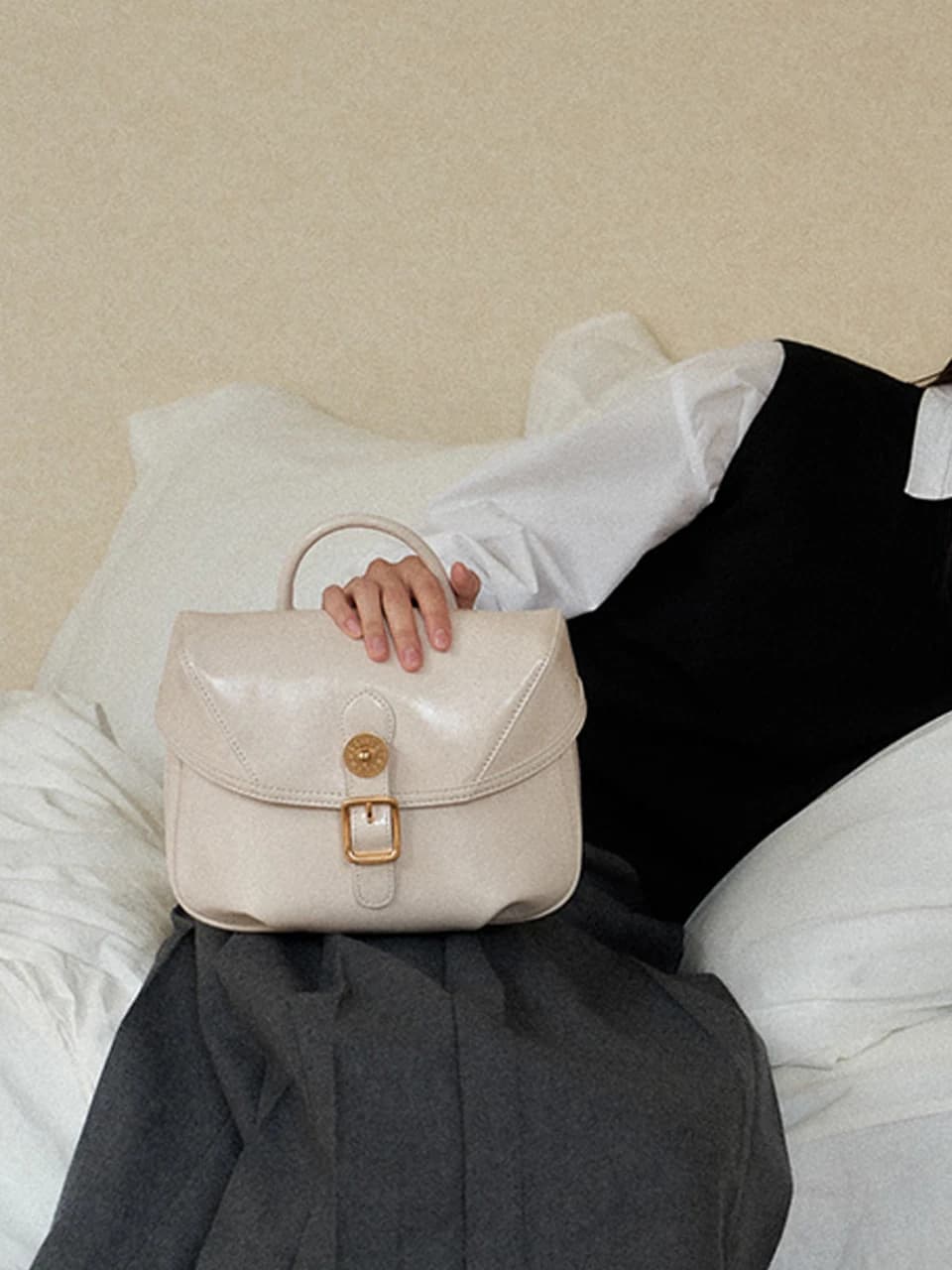 Monde marron cross bag Ivory