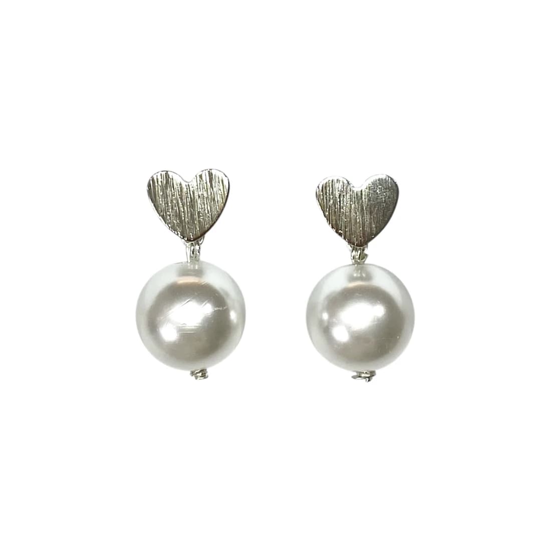 Heart Pearl Earrings