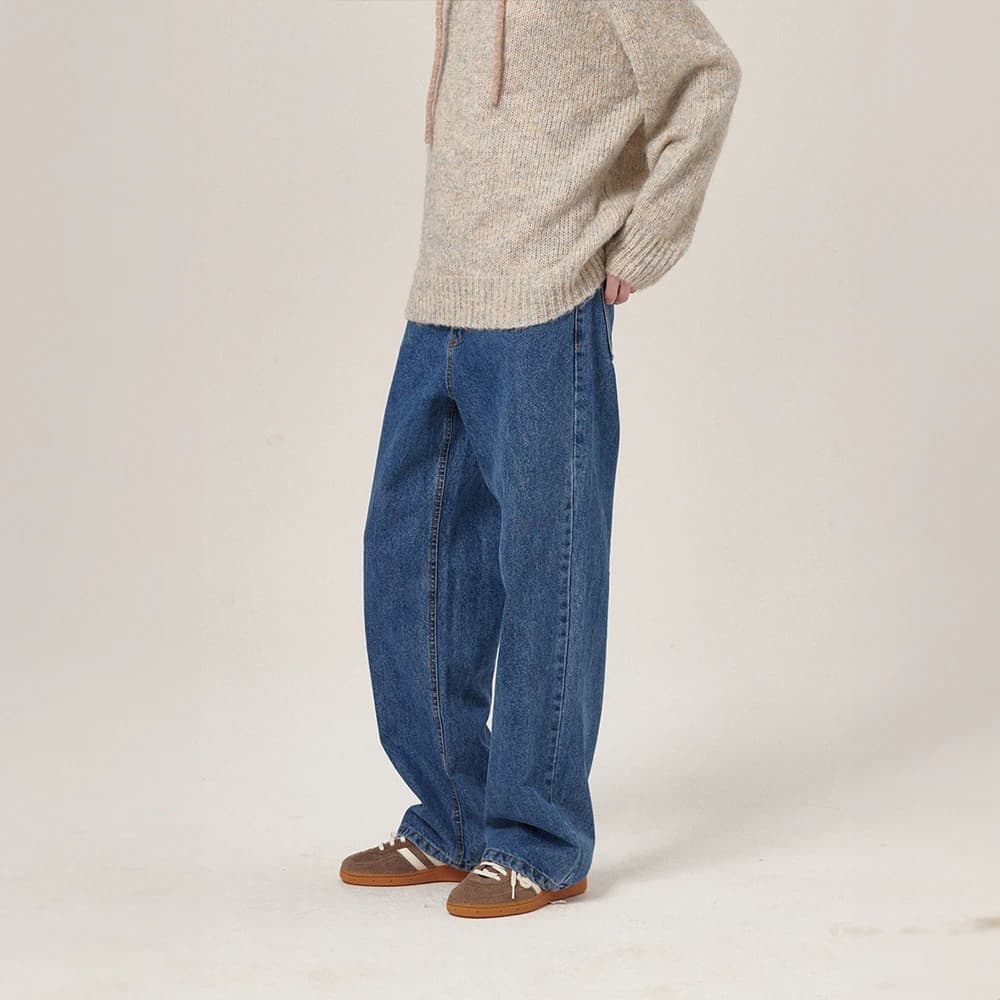 Olas Wide Denim Pants Medium Indigo