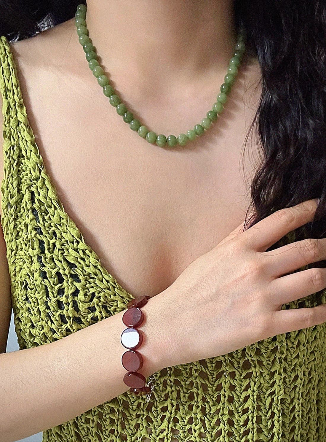 Olive Stone Necklace