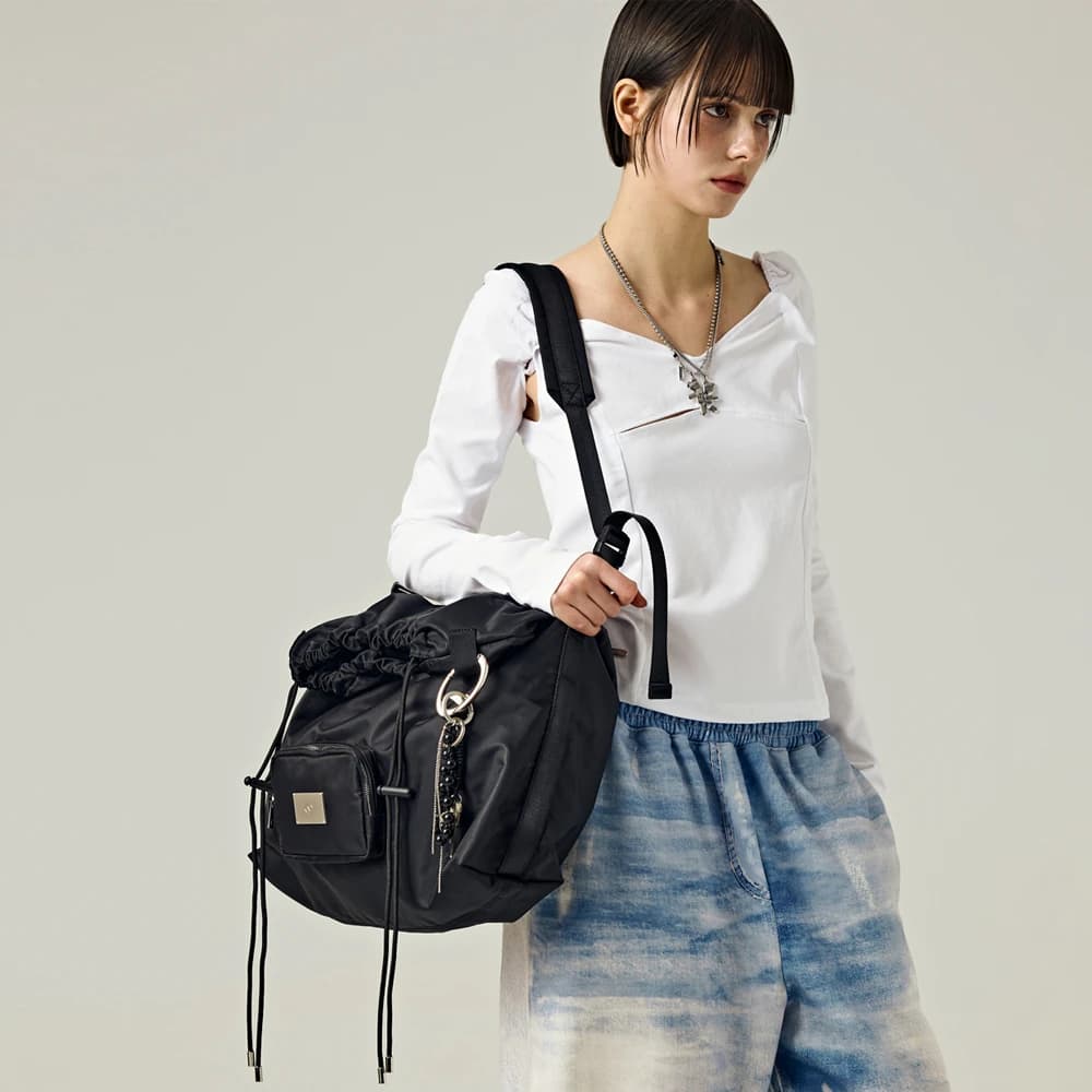 SYMBOL 2WAY CROSS BAG [BLACK]