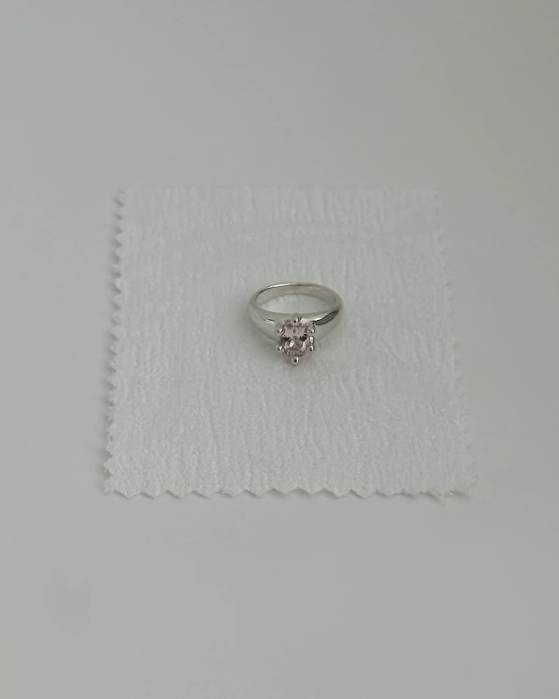natural morganite ring (8*6mm)