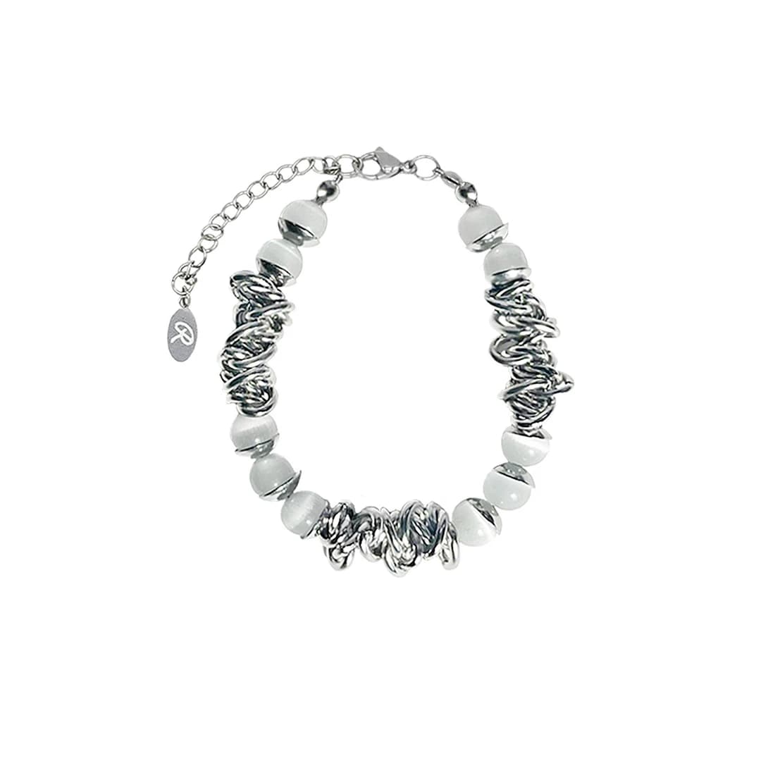 Gray gemstone twist Bracelet