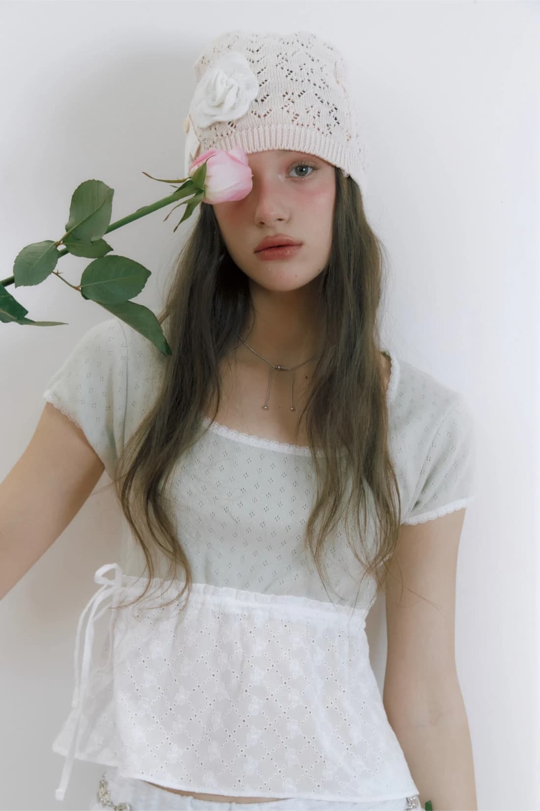 Lyn square neck t-shirt(Mint)