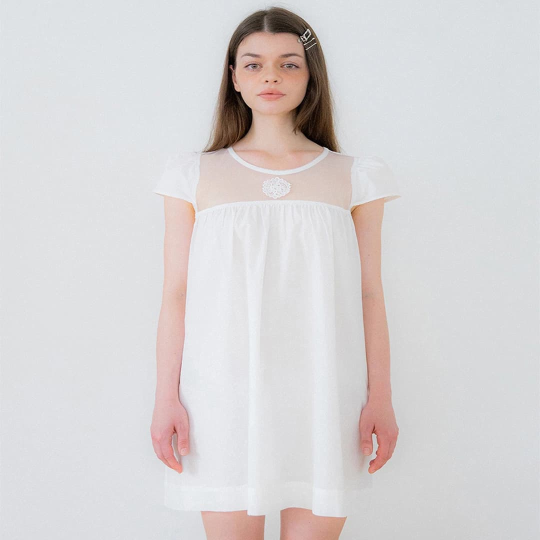 Motif Dress_white