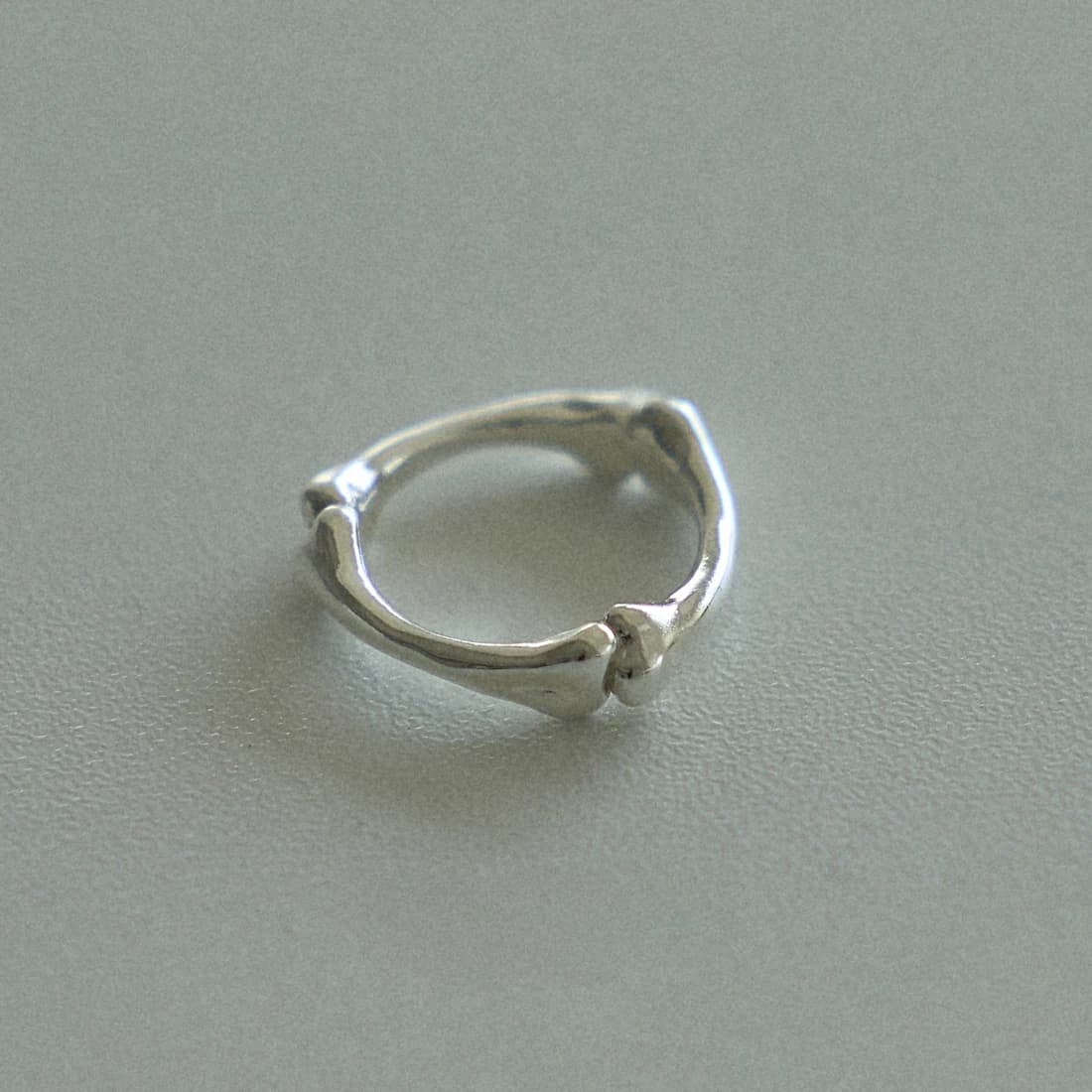 bone silver ring