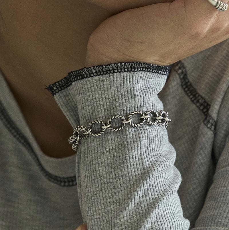 vintage twist chain bracelet