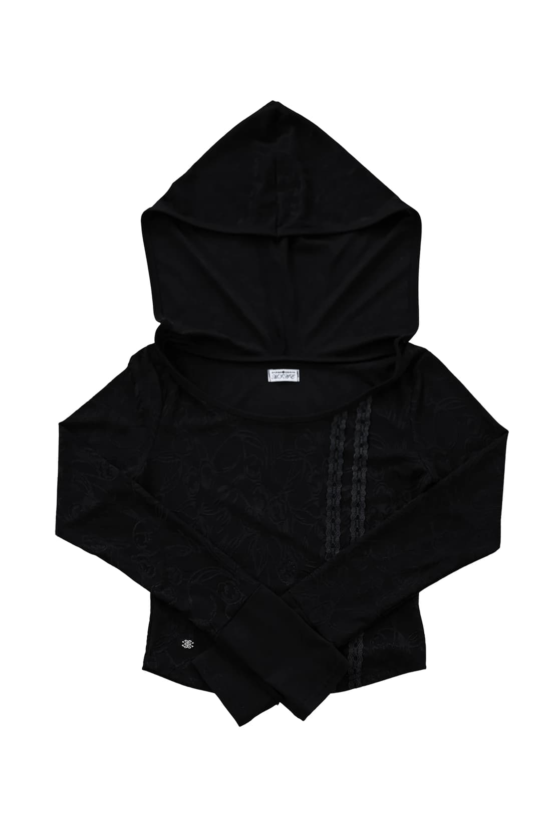 [ID] Floral Jacquard Set-up (Top) (Black)