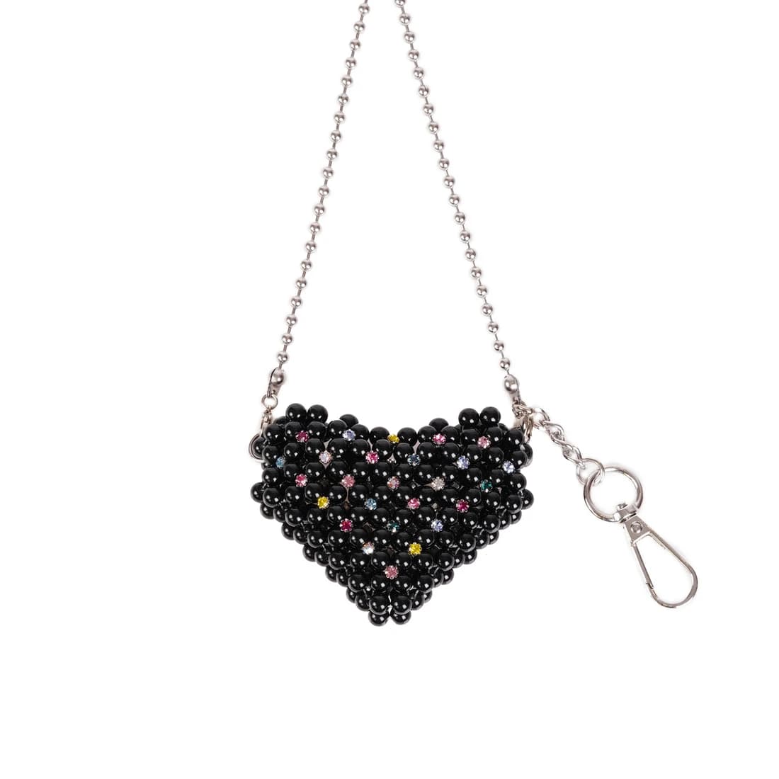Love Pearl Crystal Mini Bag&Keyring_Black