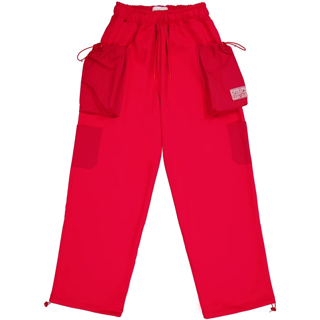 [UPDRAFT] PATCH POCKET COTTON WOMAN SWEAT PANTS RED