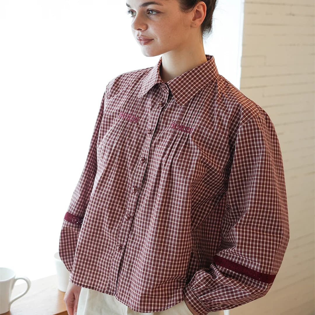 Posy Pintuck Blouse_red