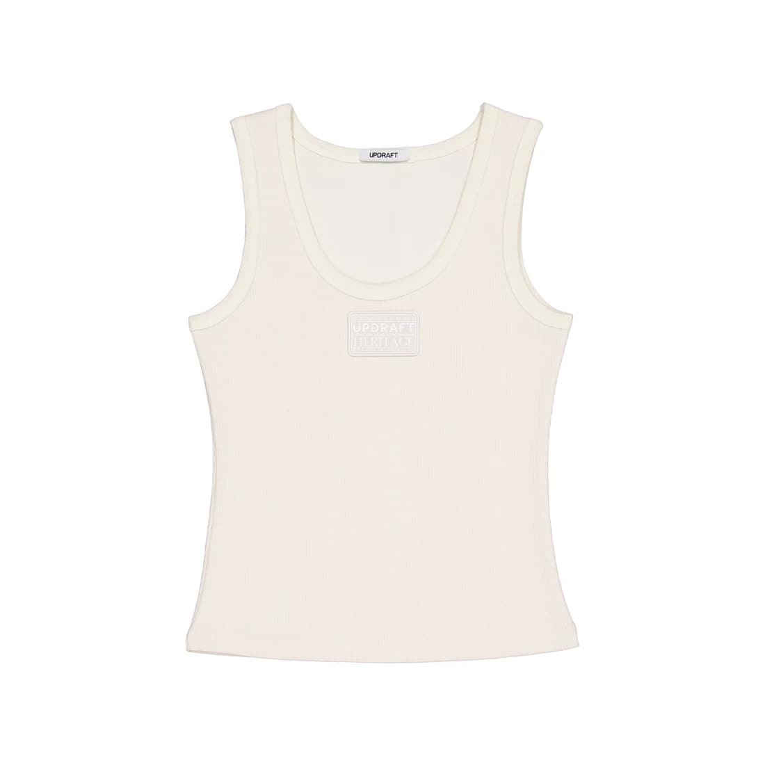 [UPDRAFT] SLEEVELESS COTTON T-SHIRT IVORY