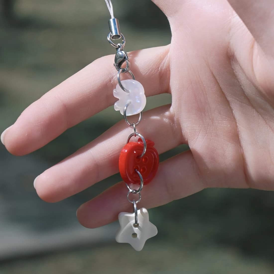 [TOKOTOKO]アップルボタン キーリング