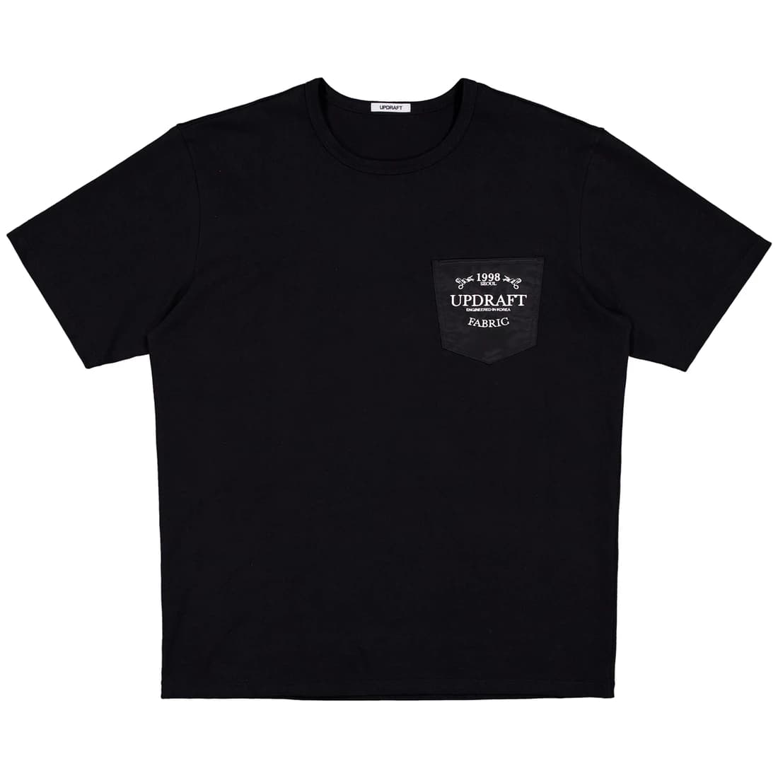[UPDRAFT] NYLON POCKET COTTON T-SHIRT BLACK