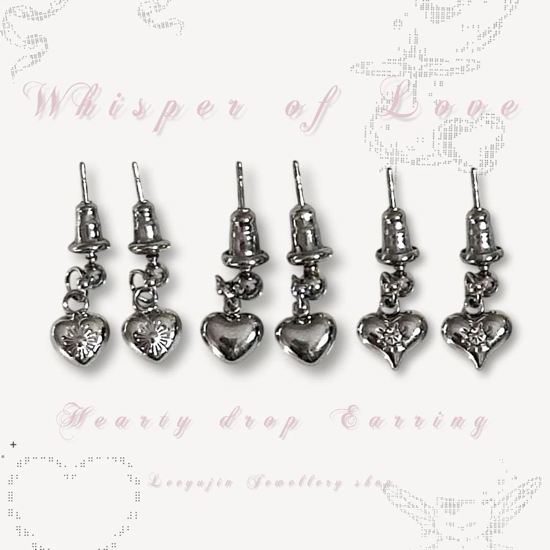 Hearty drop earring