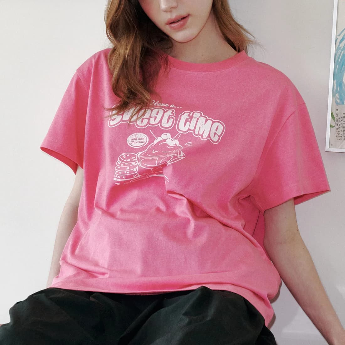 [HAST] スウィートカップアイスクリームTシャツ - Pink