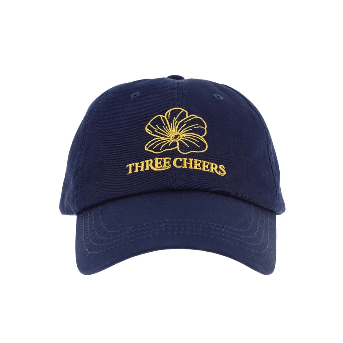 THREECHEERS FLOWER LOGO BALLCAP NAVY