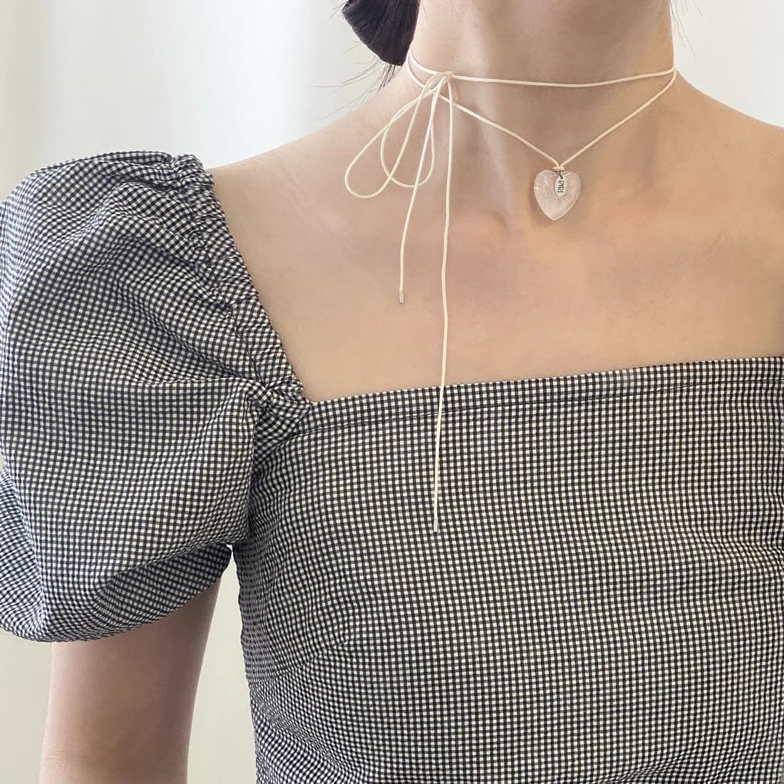 milk jam heart necklace (2option)