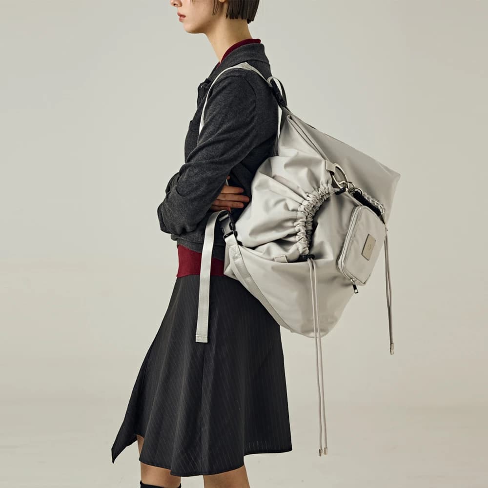 SYMBOL 2WAY CROSS BAG [GRAY]