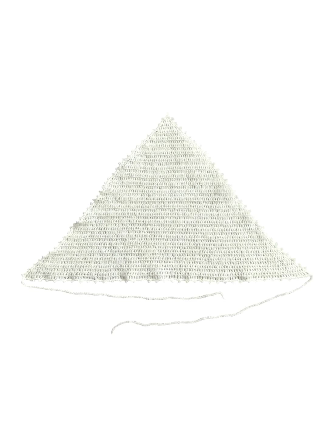 White Knit Triangle Headscarf
