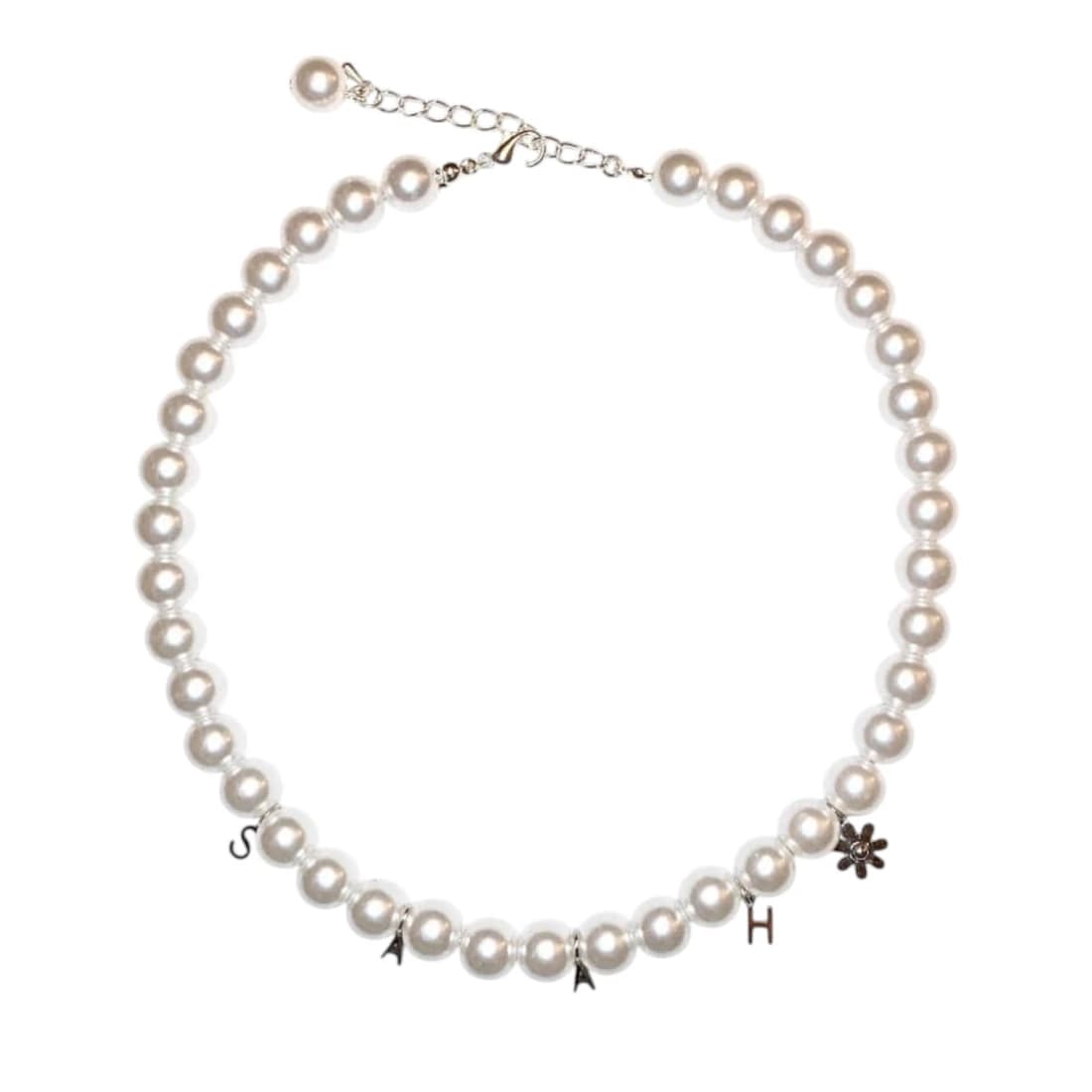 SAAH Pearl Necklace – 10mm Pearl (Logo Detail)