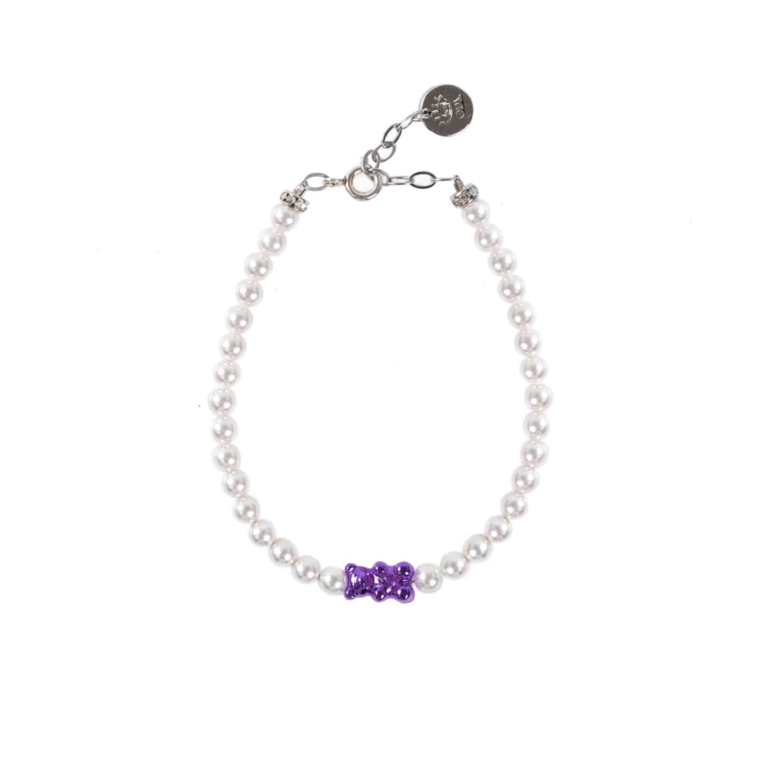 Petit Bear Pearl bracelet_Purple