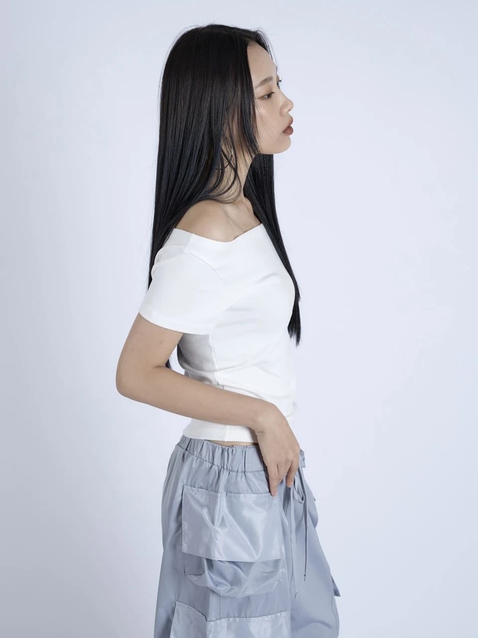 オフショルダートップ - White