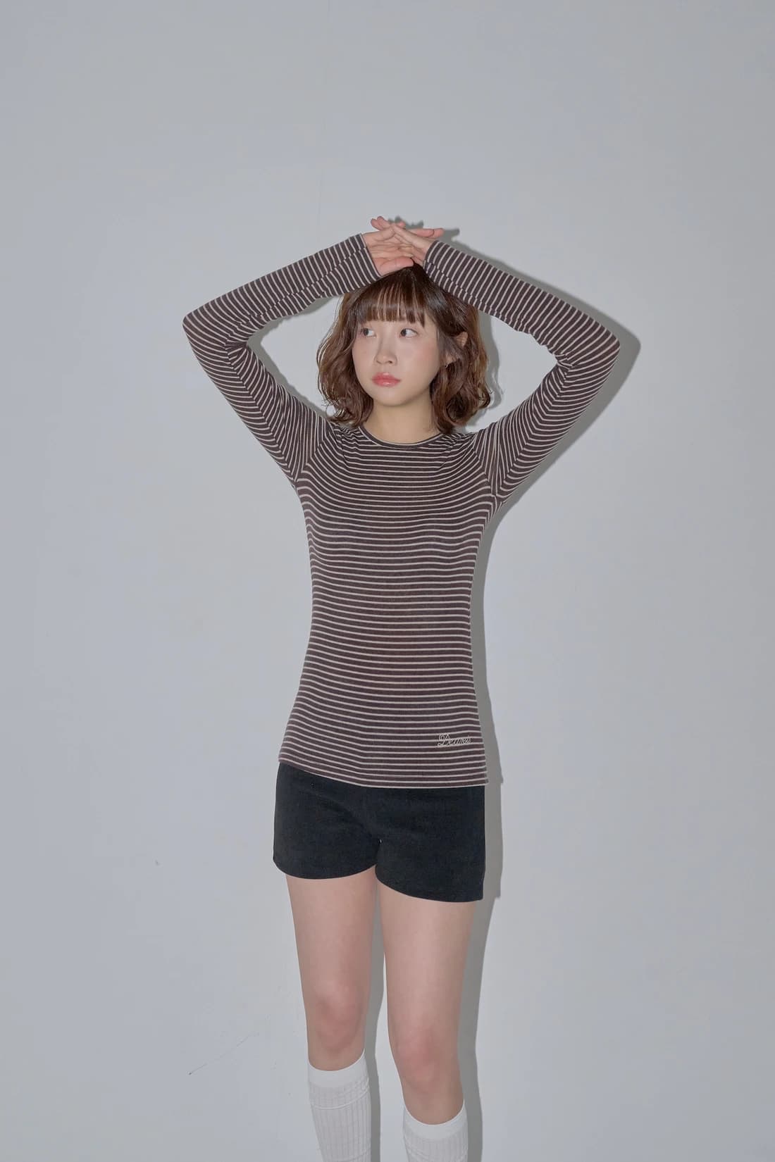 Wool Stripe Long Sleeve (Brown)