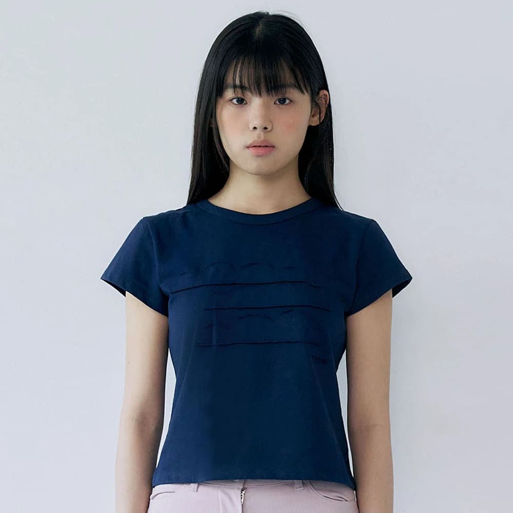 Cloud stitch t-shirt - Navy