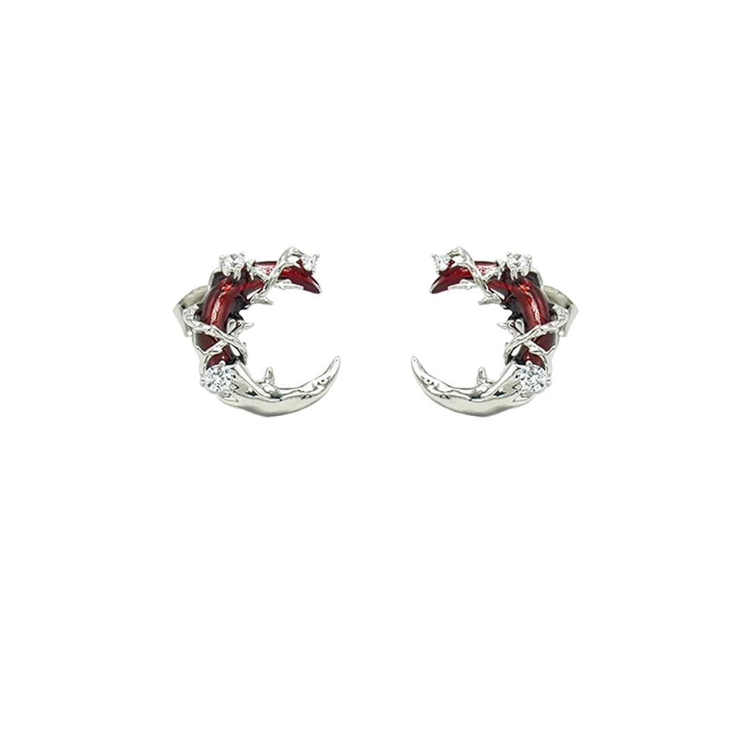 Angela Red moon Earring