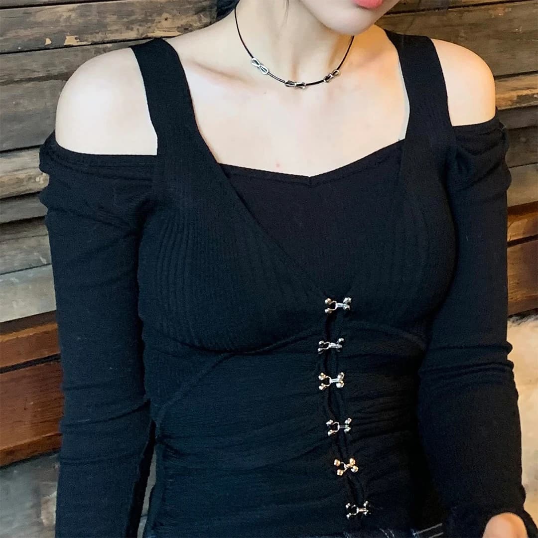 3-ribbon mini Choker