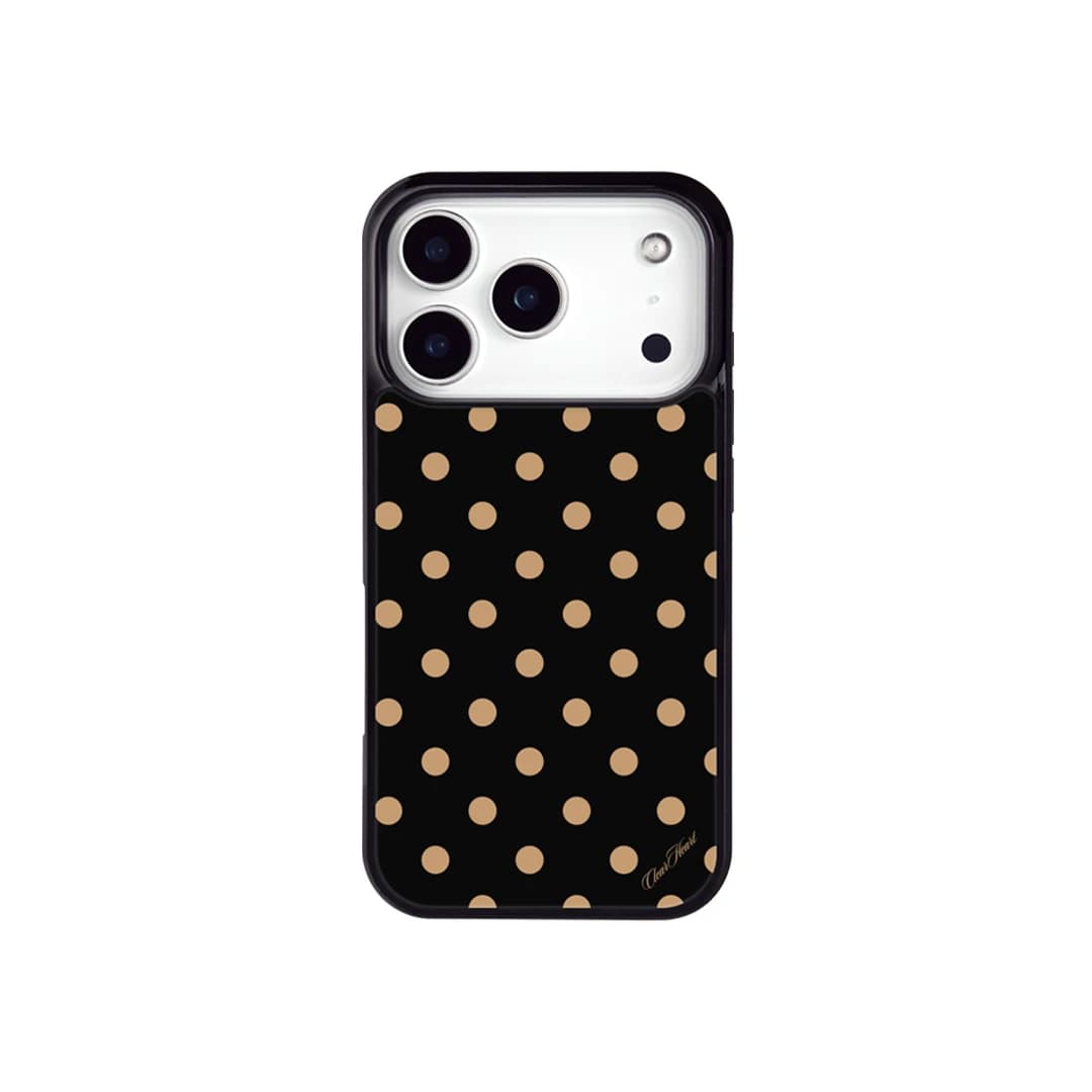 Dot Pattern Case - Black Gold