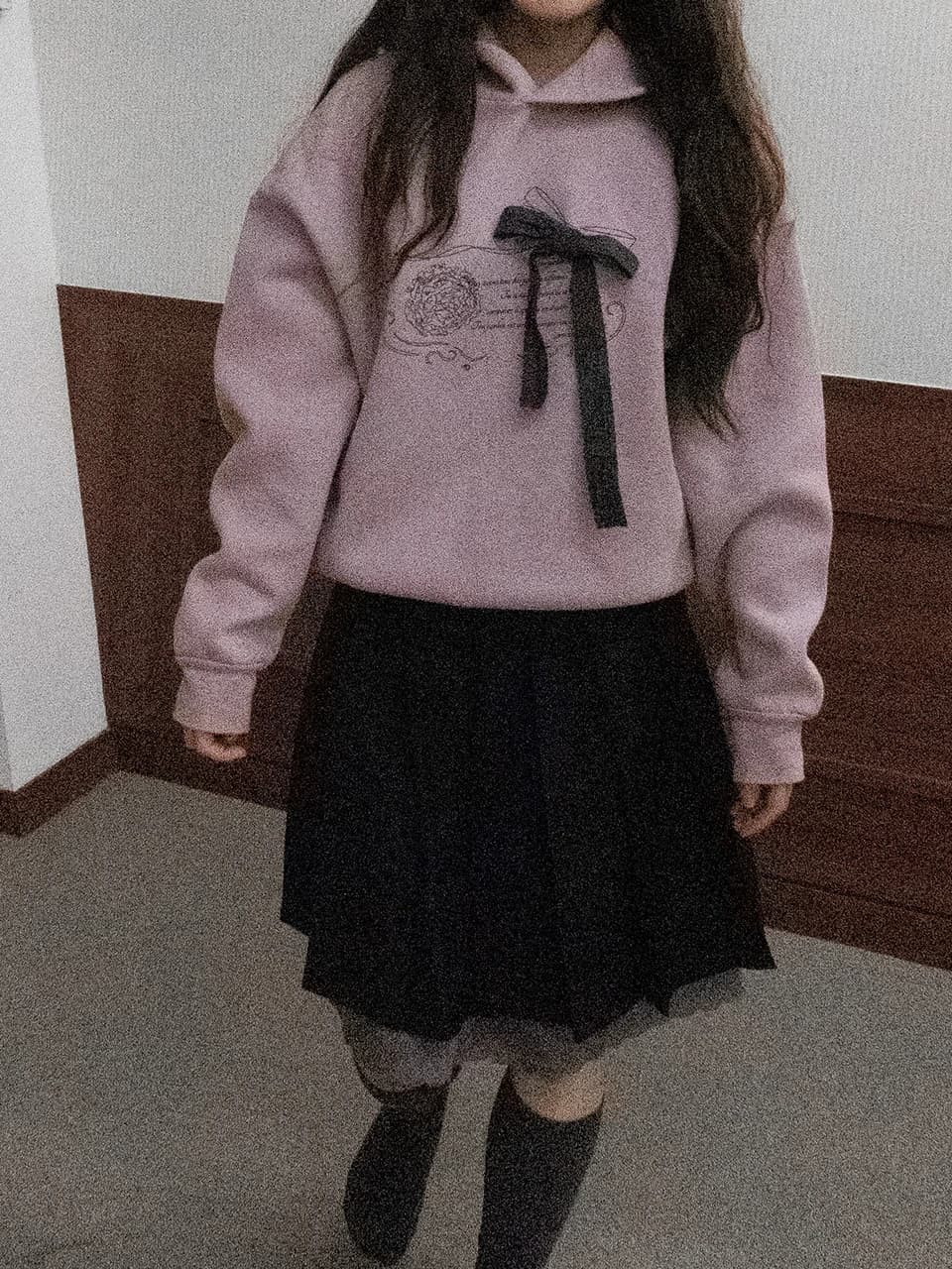 Ribbon Fence Hoodie (sweet purple)