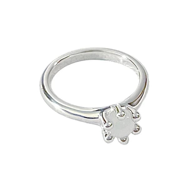 mini mushroom ring (white moonstone)