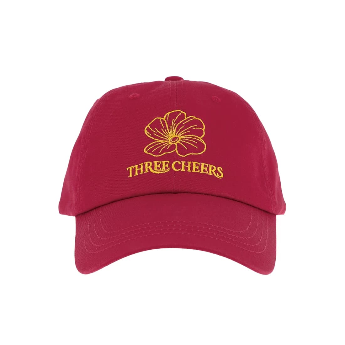 THREECHEERS FLOWER LOGO BALLCAP RED