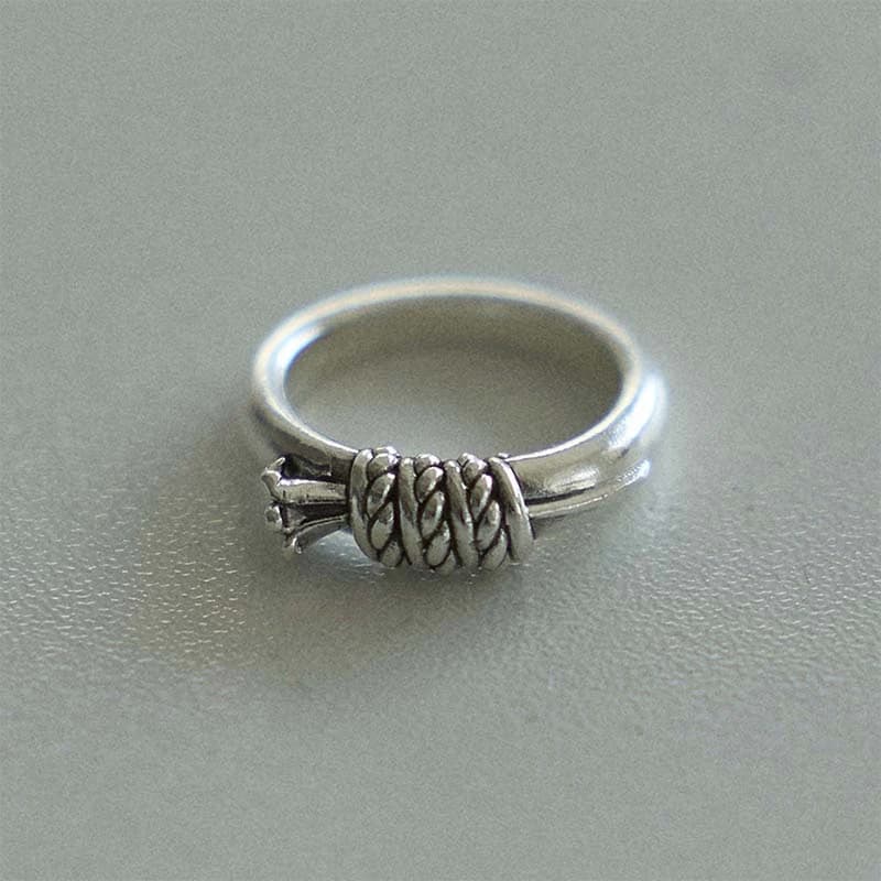 vintage flower rope ring