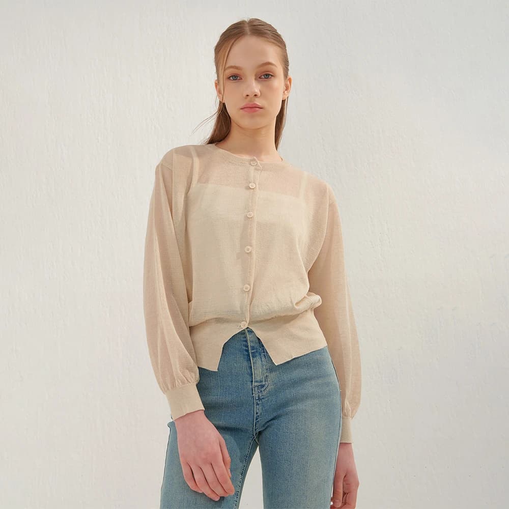 SUMMER LINEN CARDIGAN BEIGE