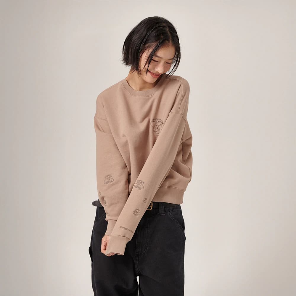 Sunnset Womens Sweatshirt Beige