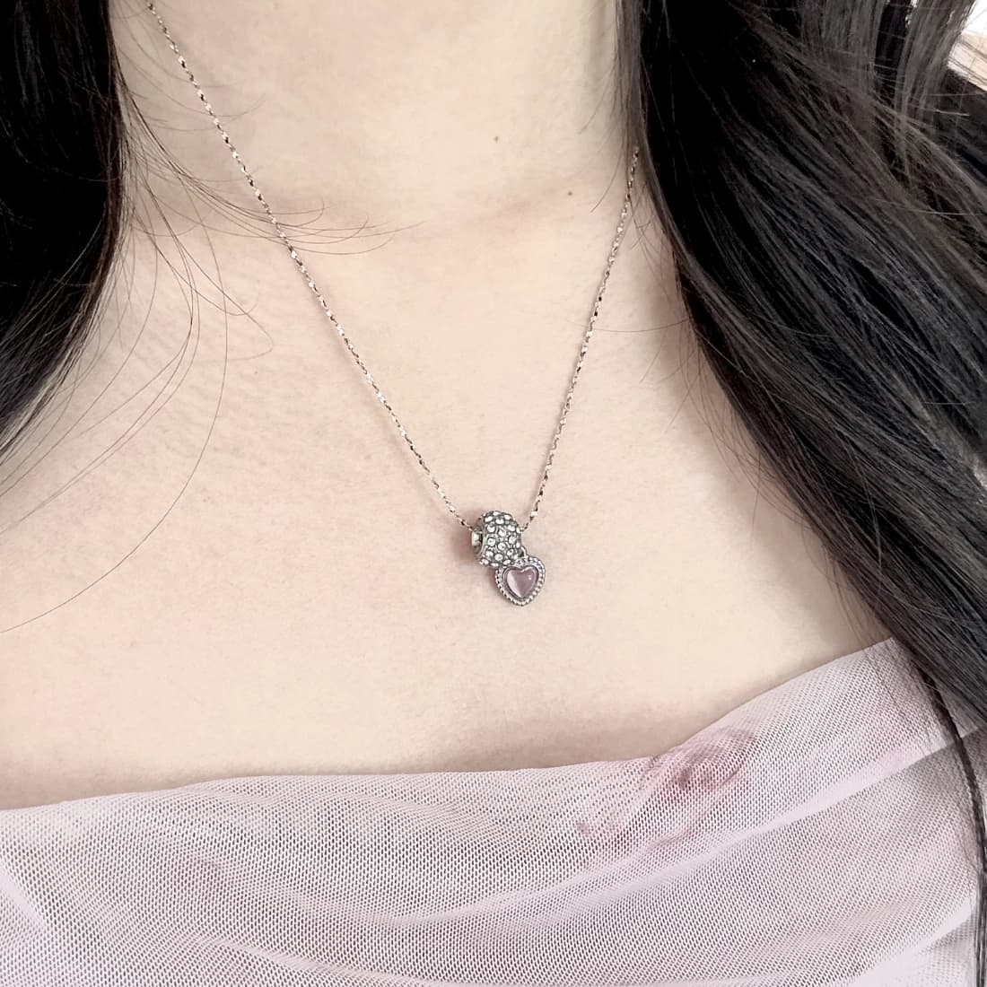 Pink whisper necklace