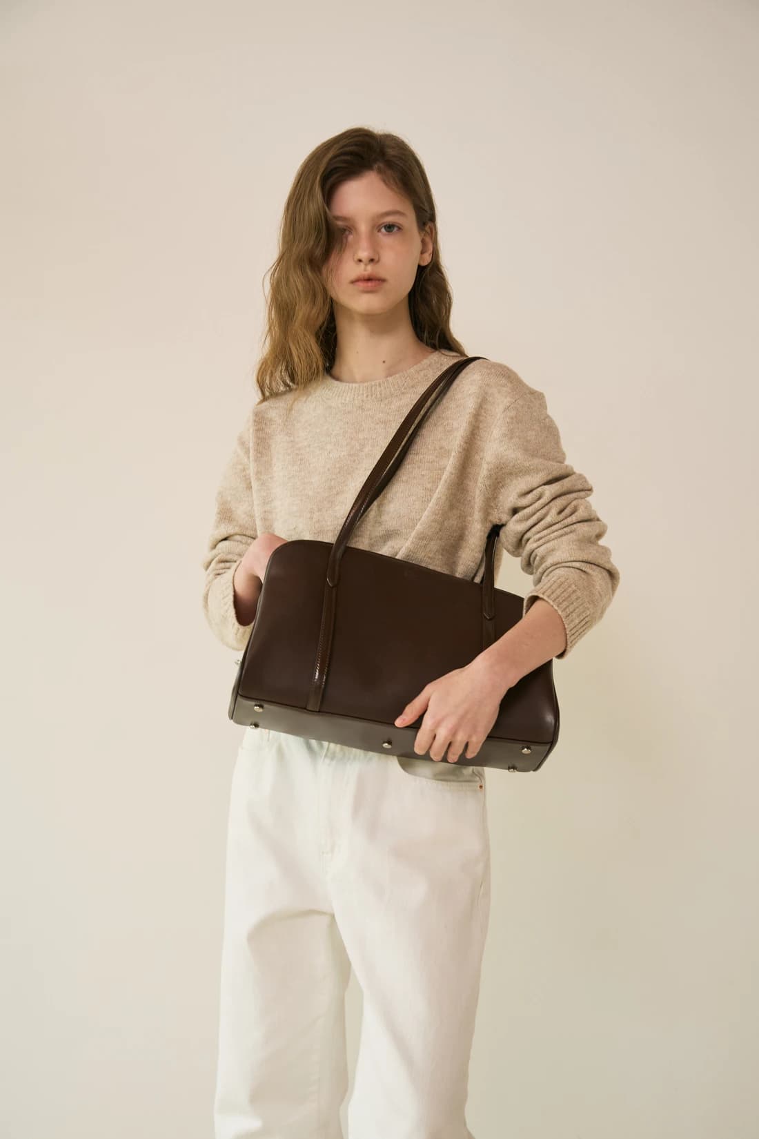 Moment large shoulder bag Mocha brown