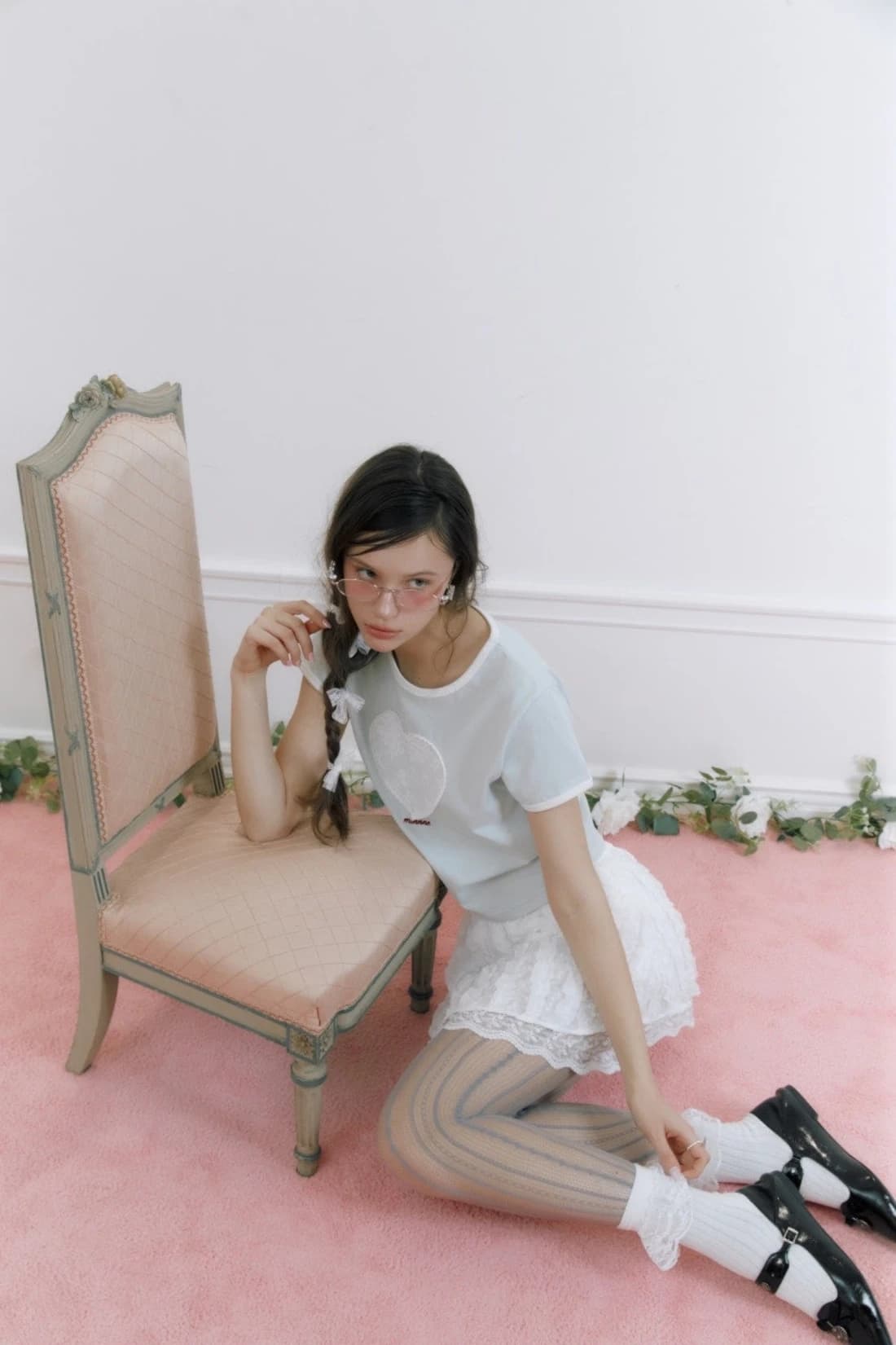 Petit layered skirt (White)